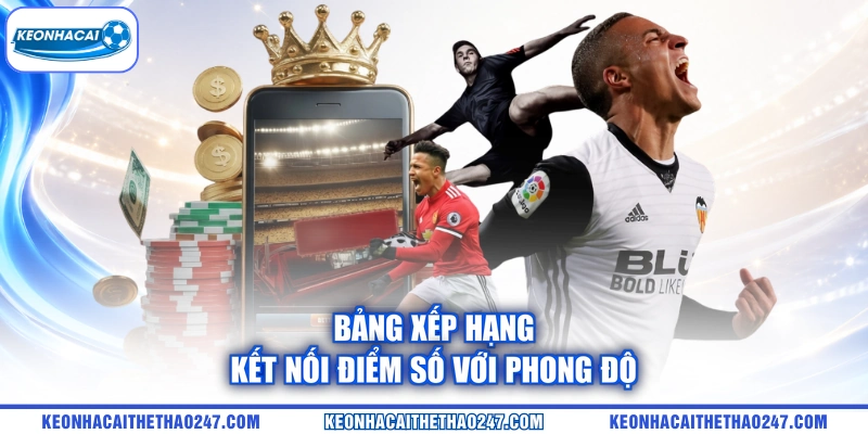 Bảng xếp hạng kết nối điểm số với phong độ