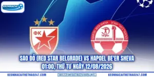 Sao Đỏ (Red Star Belgrade) Vs Hapoel Be'er Sheva – 01:00, Thứ Tư Ngày 12/08/2026