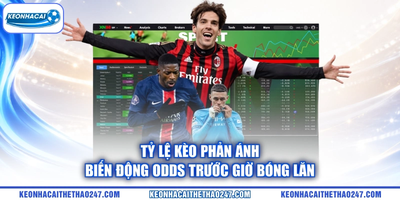 Tỷ lệ kèo phản ánh biến động odds trước giờ bóng lăn